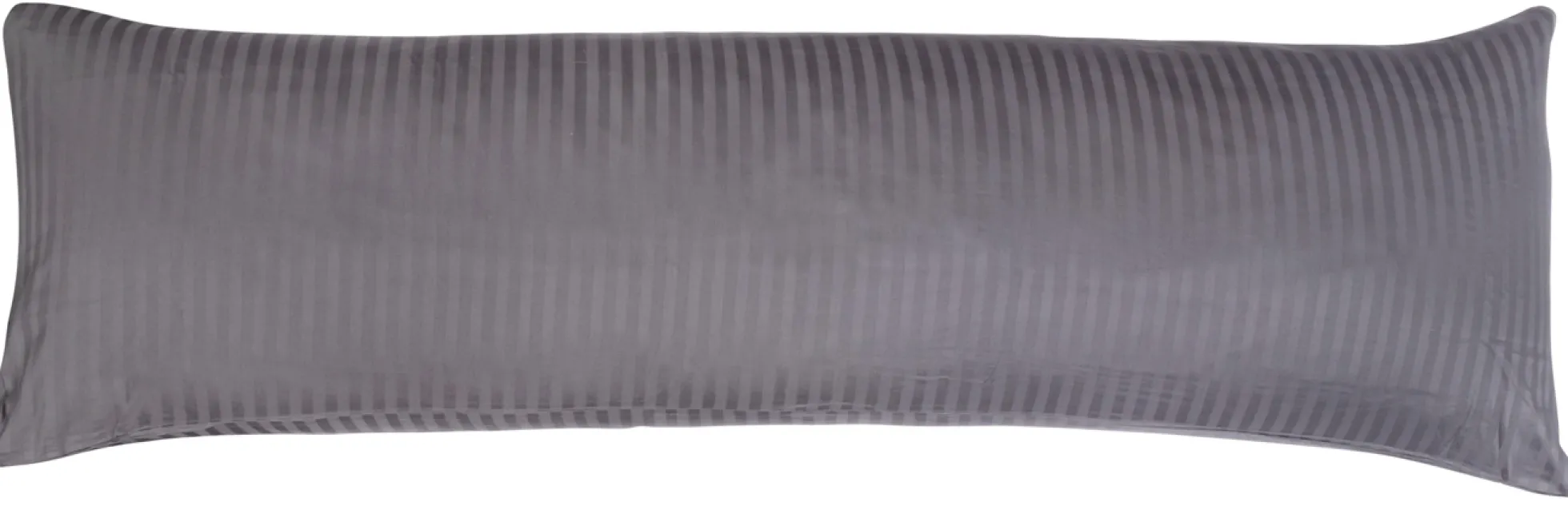 Pudebetræk 50x150 cm - 100% bomuldssatin - Multipude - Klassisk mørkegrå striber