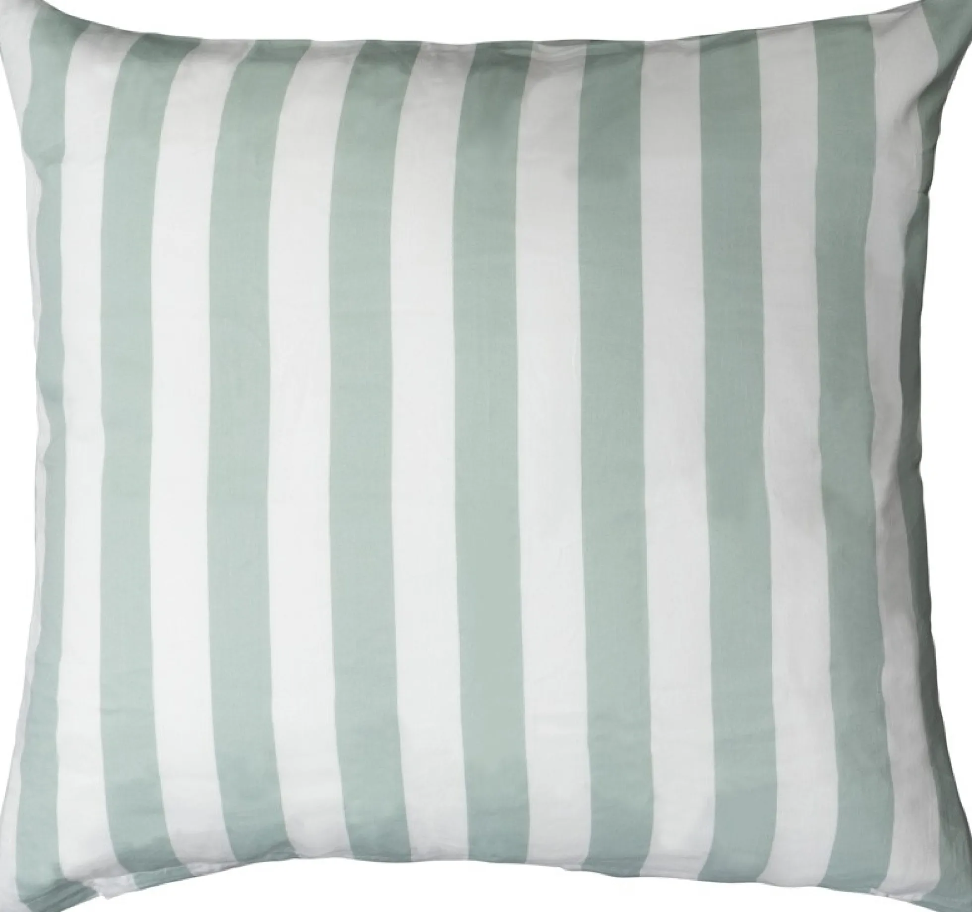 Pudebetræk 60x63 cm - 100% bomuldssatin - Nordic Stripe - Mint farvet striber