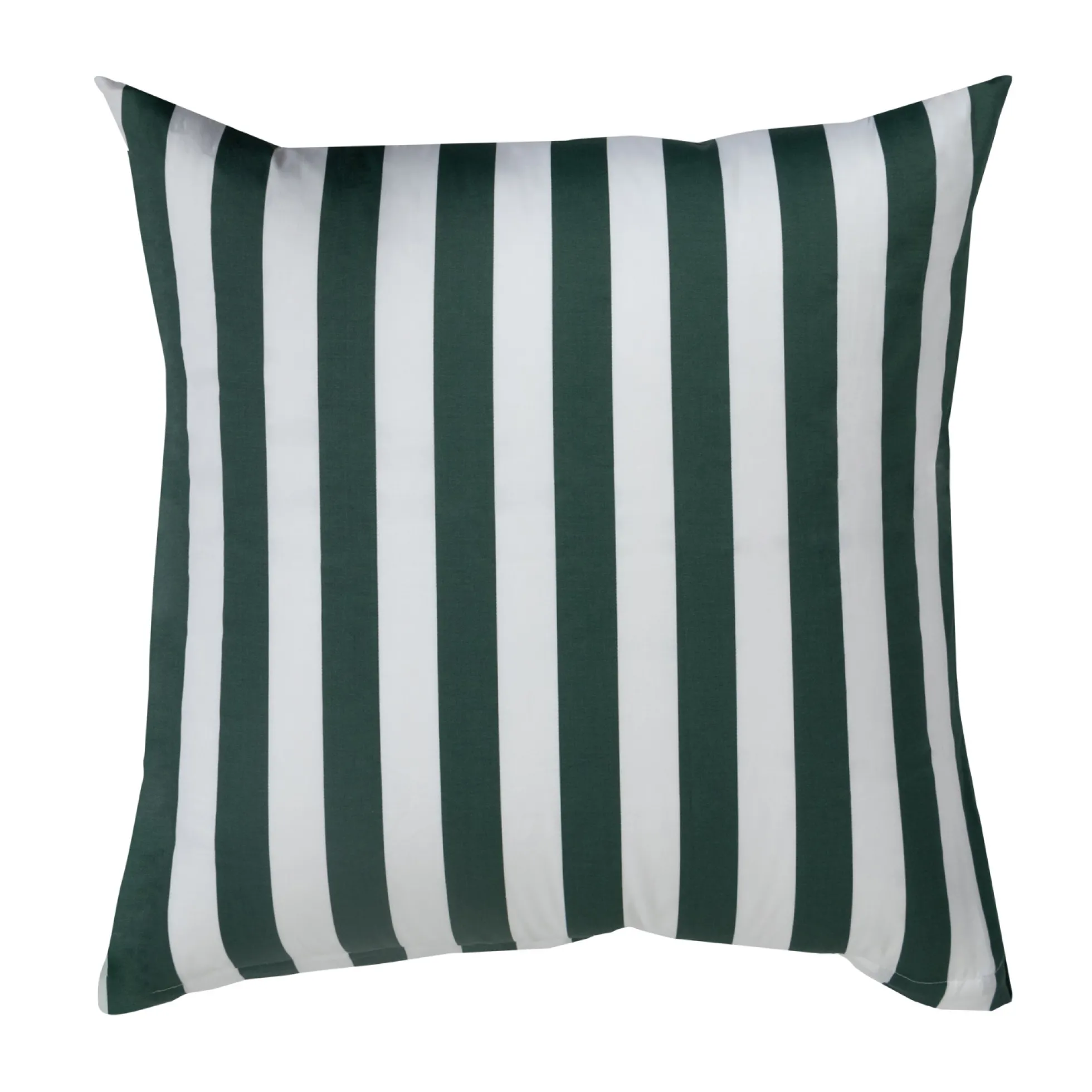 Pudebetræk 60x63 cm - 100% bomuldssatin - Nordic Stripe - Grønne striber