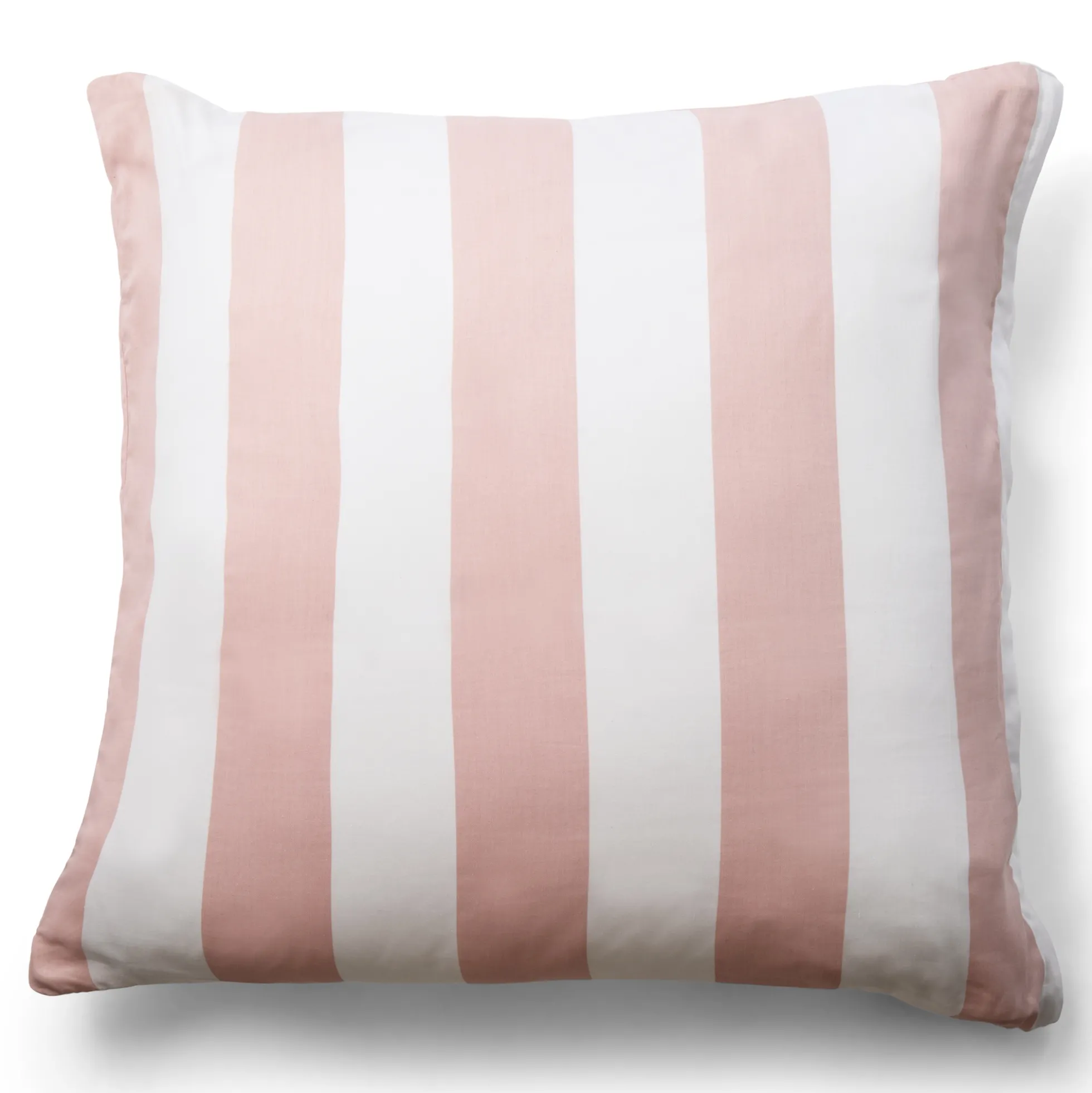 Pudebetræk 60x63 cm - 100% bomuldssatin - Nordic Stripe - Brede lyserød striber
