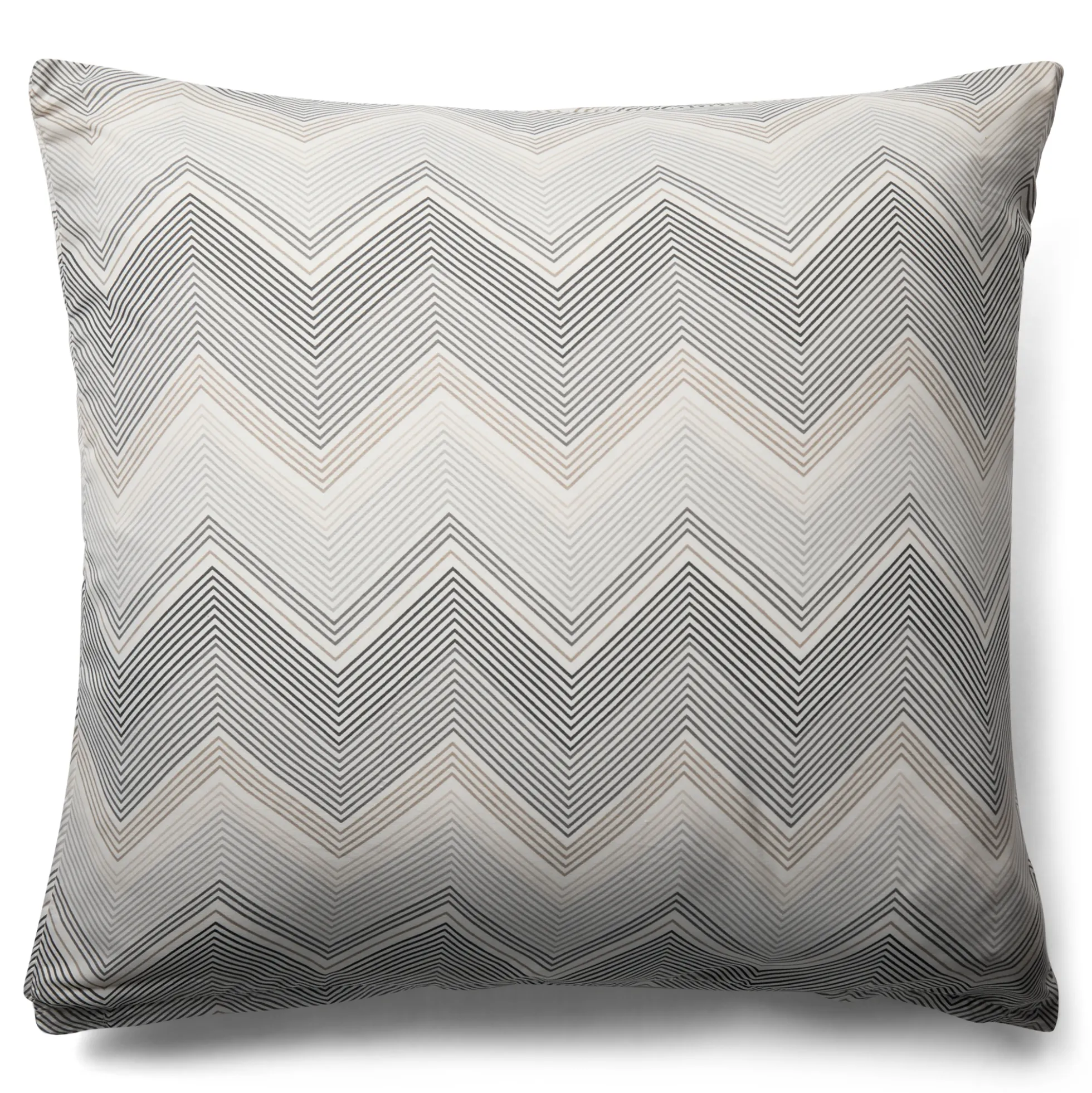 Pudebetræk 60x63 cm - Microfiber - Gråt zig zag mønster