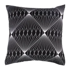 Pudebetræk 60x63 cm - Microfiber - Sort diamant print