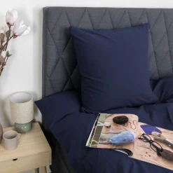 Pudebetræk 60x63 cm - Stonewashed - Firm deep blue