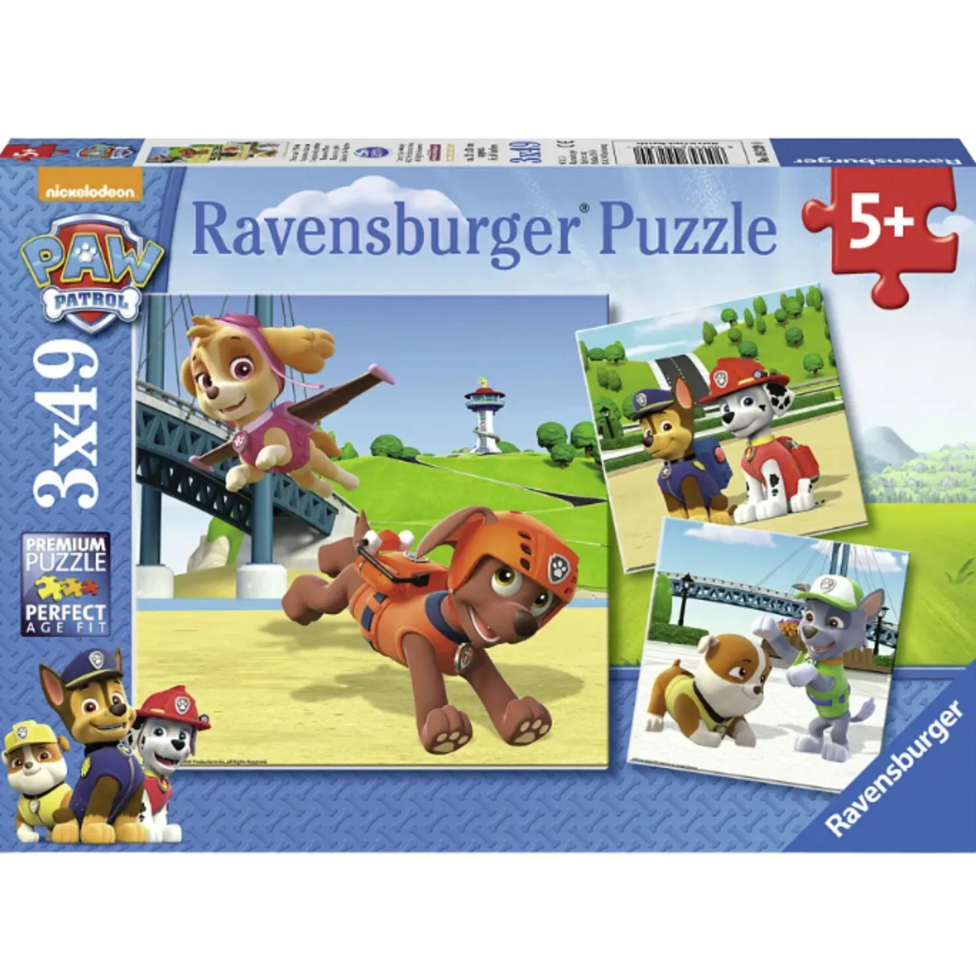 Puslespil med Paw Patrol - 3x49 brikker