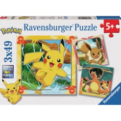 Puslespil med Pokémon - 3x49 brikker