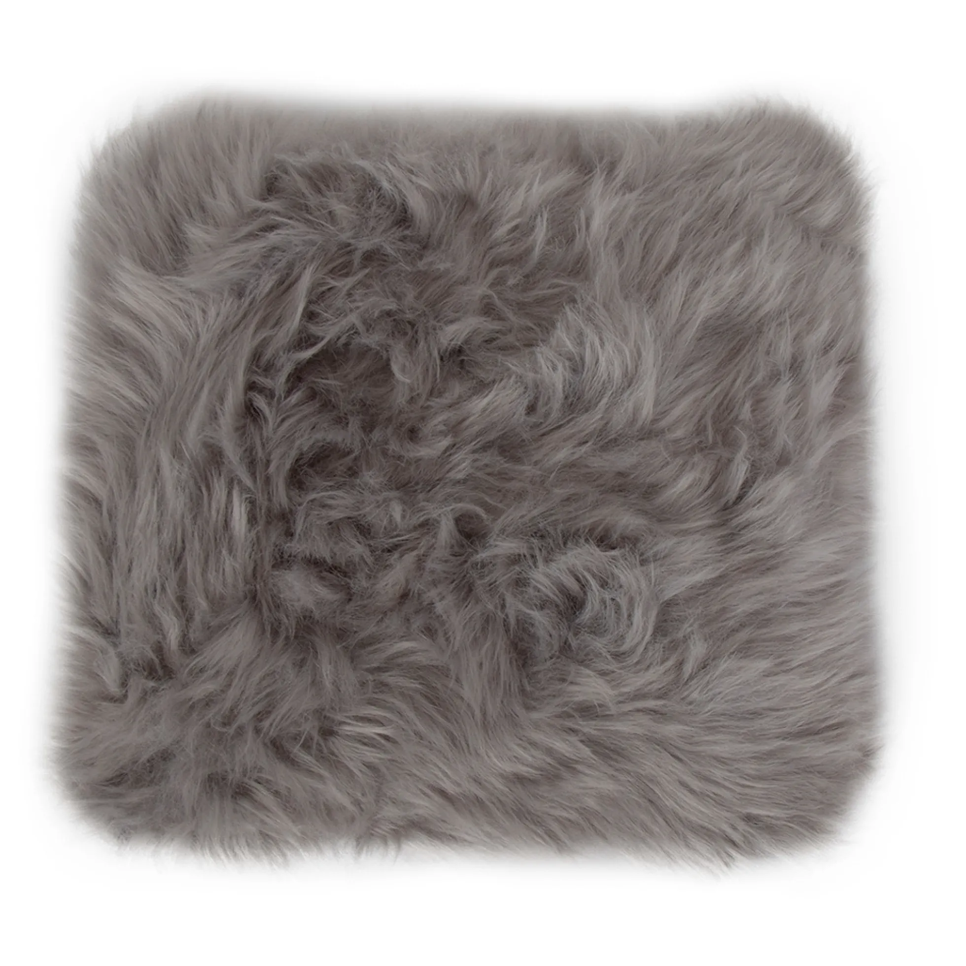 Pyntepude - Fake fur - 45x45 cm - Grå - Blød sofapude