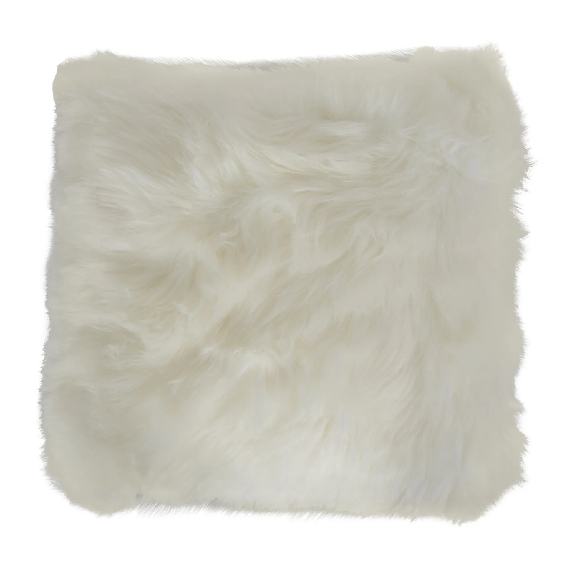 Pyntepude - Fake fur - 45x45 cm - Hvid - Blød sofapude