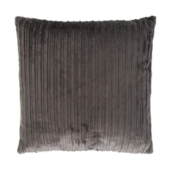 Pyntepude - 45x45 cm - Antracit - Sofapude med fløjls look - Borg Living