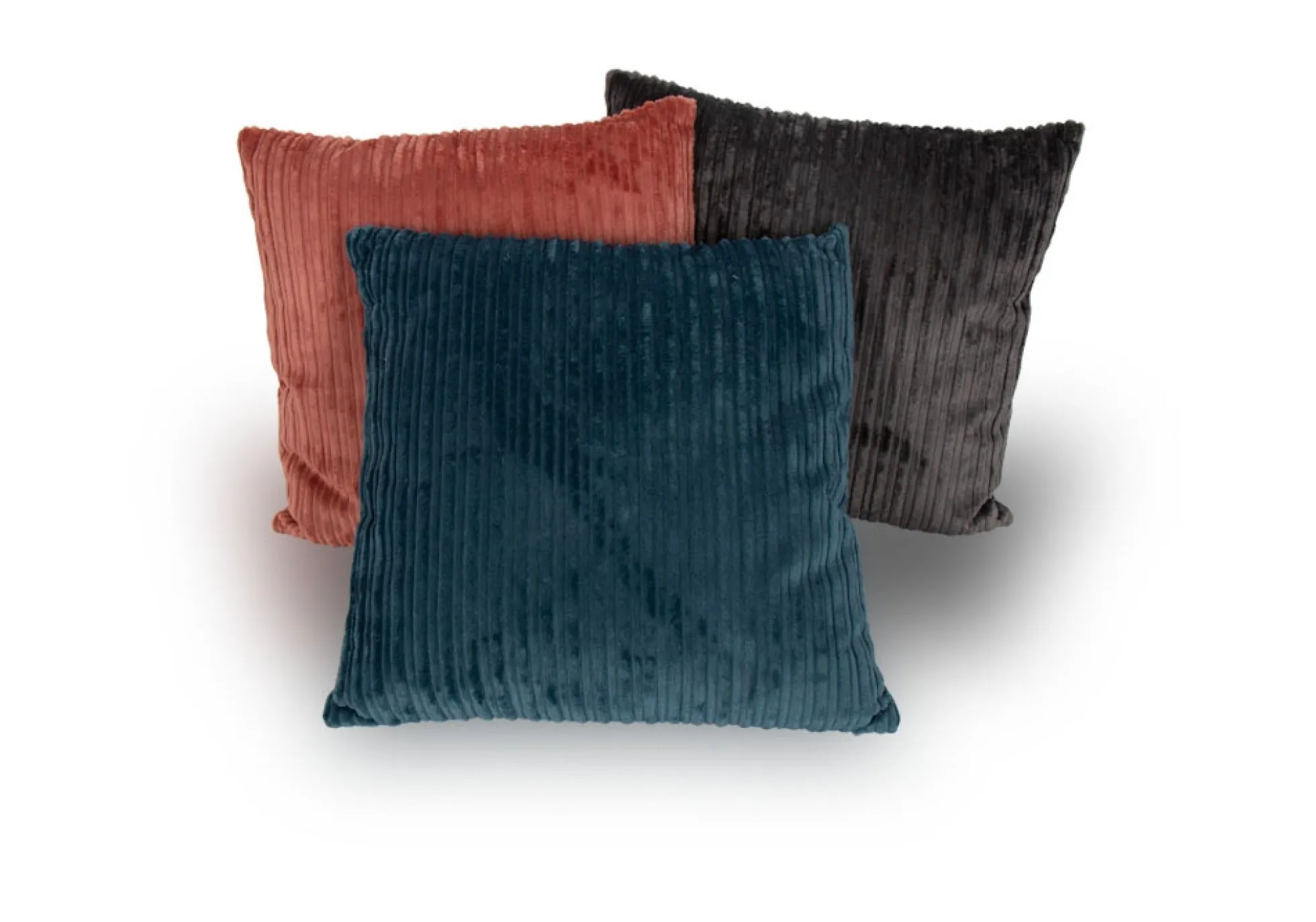 Pyntepude - 45x45 cm - Antracit - Sofapude med fløjls look - Borg Living