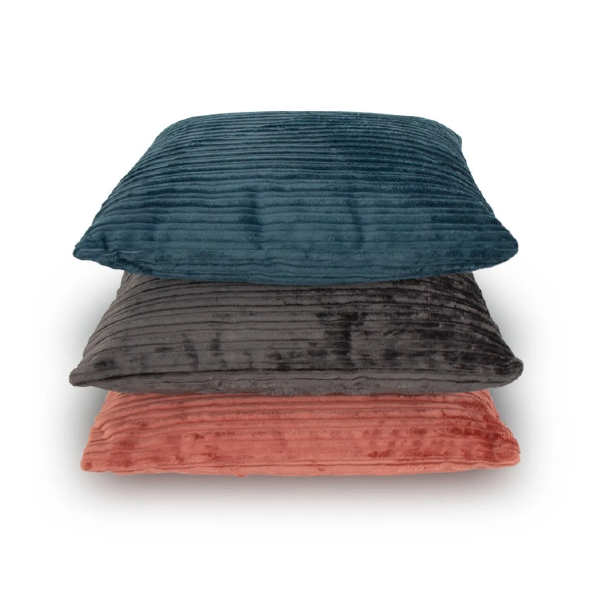 Pyntepude - 45x45 cm - Antracit - Sofapude med fløjls look - Borg Living