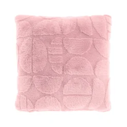 Pyntepude - 45x45 cm - Fake fur - Gammel rosa