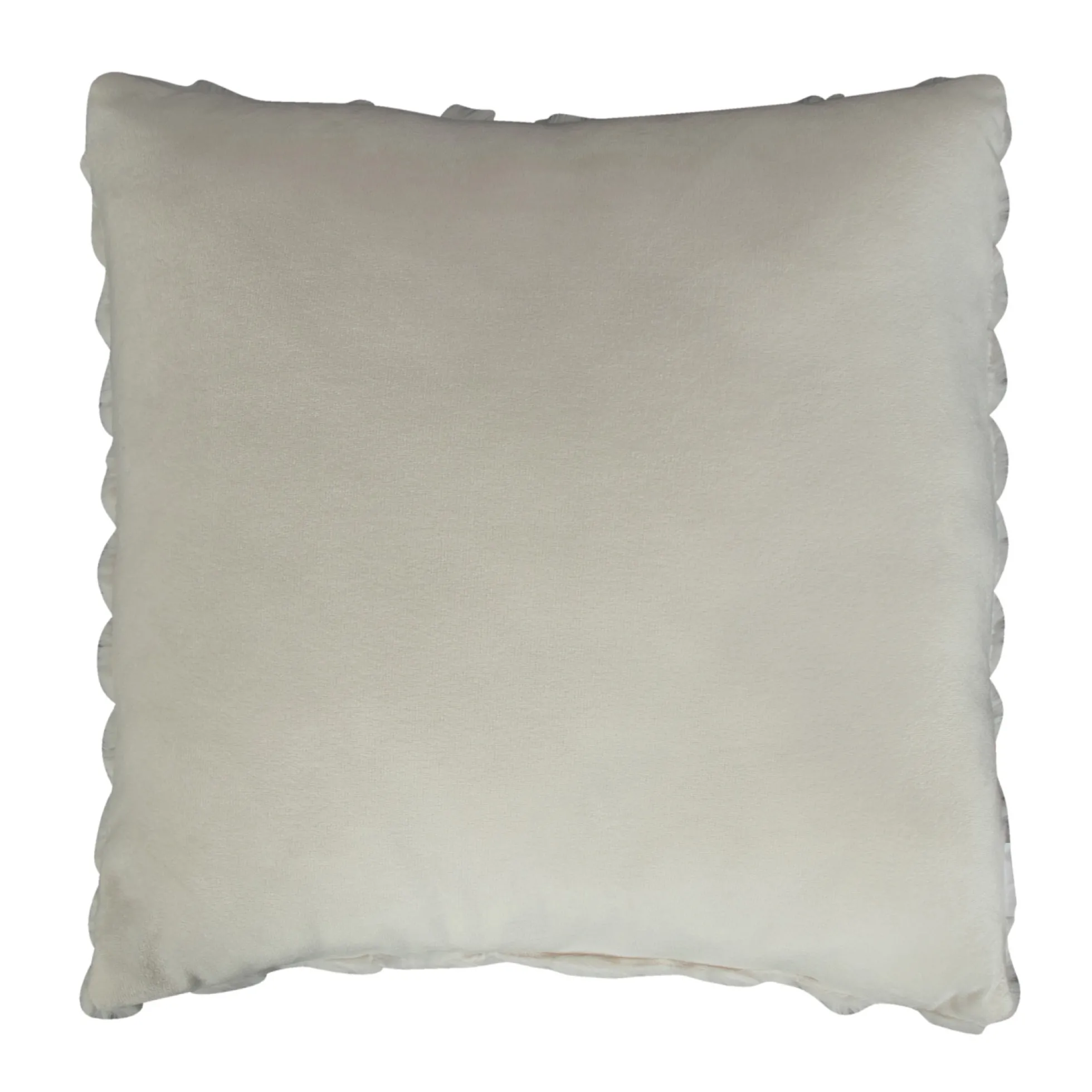 Pyntepude - 45x45 cm - Hvid - Fake fur sofapude - Eksklusiv vaffelstruktur - Nordstrand Home