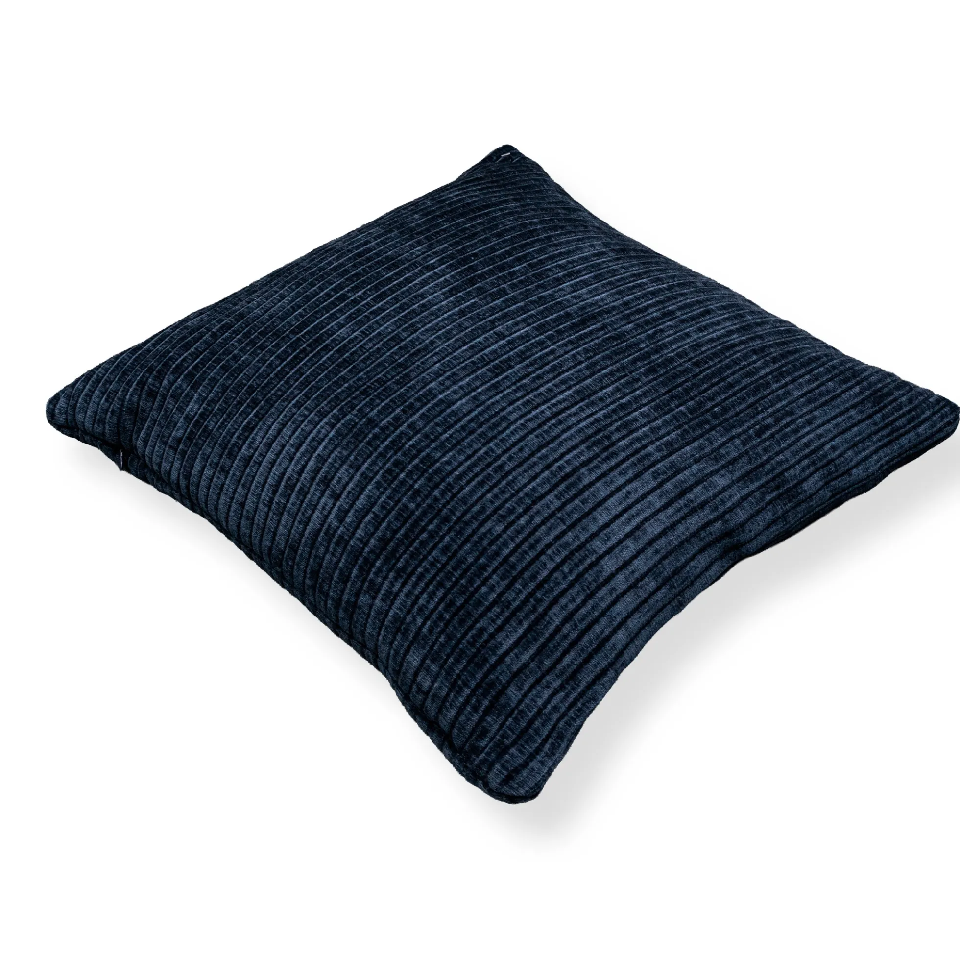 Pyntepude 45x45 cm - Mørkeblå sofapude med fløjls look - Blød pude til sofaen - Borg Living