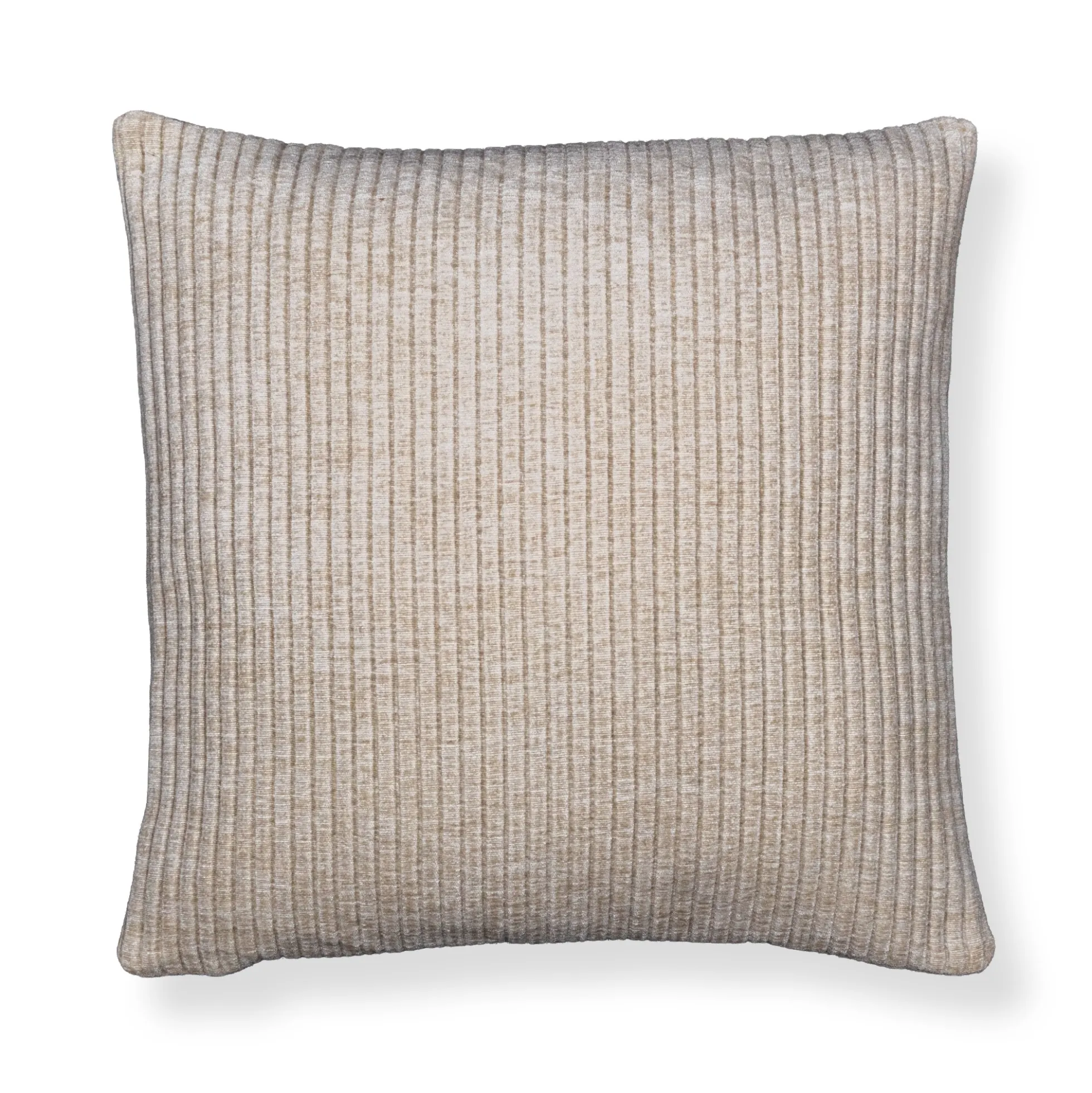 Pyntepude 45x45 cm - Sandfarvet sofapude med fløjls look - Blød pude til sofaen - Borg Living