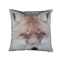 Pyntepude 30x30 cm - Sødt rævemotiv - Vendbart design - Blød sofapude fra Borg Living