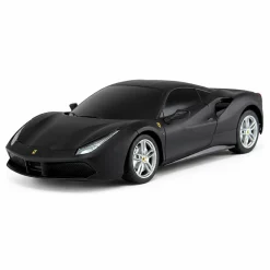 Rastar fjernstyret Ferrari 488 GTB 27 MHz - Mat sort - 19 cm