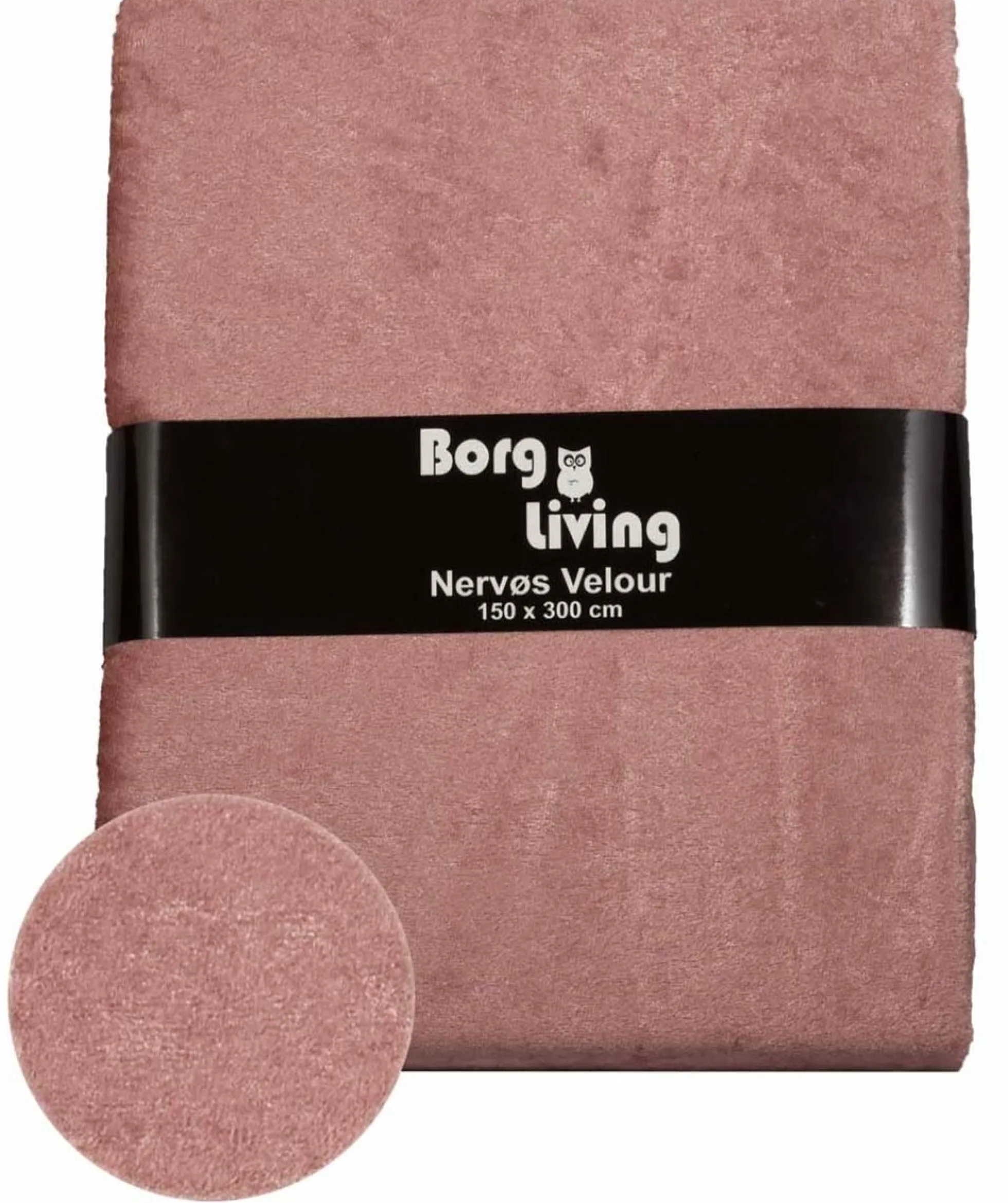 Rosa velour dug - 3 meter dug - Nervøs velour - Blødt velour stof til borddug - Pakke med 3 meter