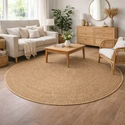 Rundt gulvtæppe - Ø 160 cm - Vævet - Udendørs - Kenzy - Nordstrand Home