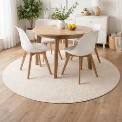Rundt gulvtæppe - Ø 120 cm - Vævet - Udendørs - Kenzy - Nordstrand Home