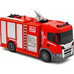 Scania brandbil med sprøjte, lys og lyd - 28x10x15,5 cm