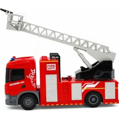Scania brandbil med stige, lys og lyd - 31x10x16,3 cm