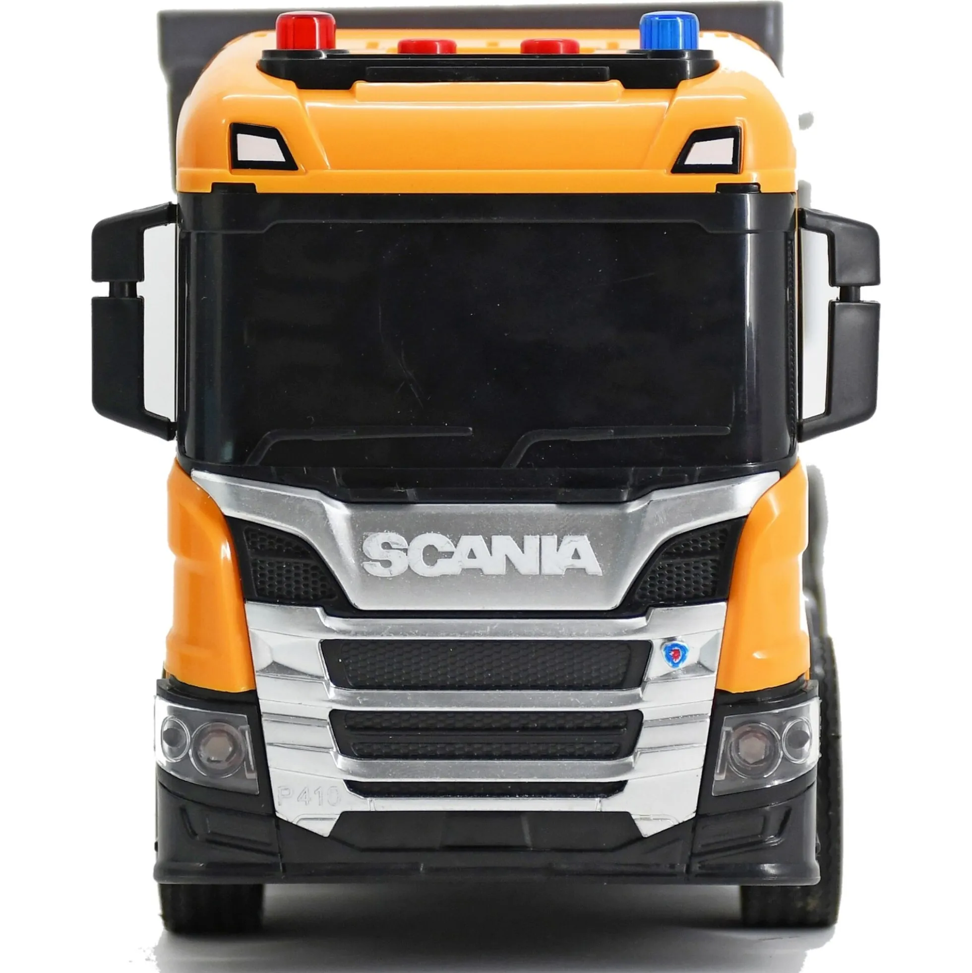 Scania lastbil med åbent lad, lys og lyd - 41x9,5x11,5 cm