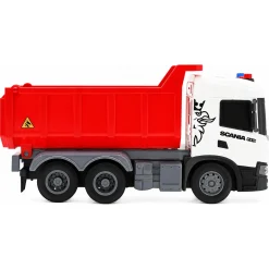Scania lastbil med tiplad, lys og lyd - 26x10x13,3 cm