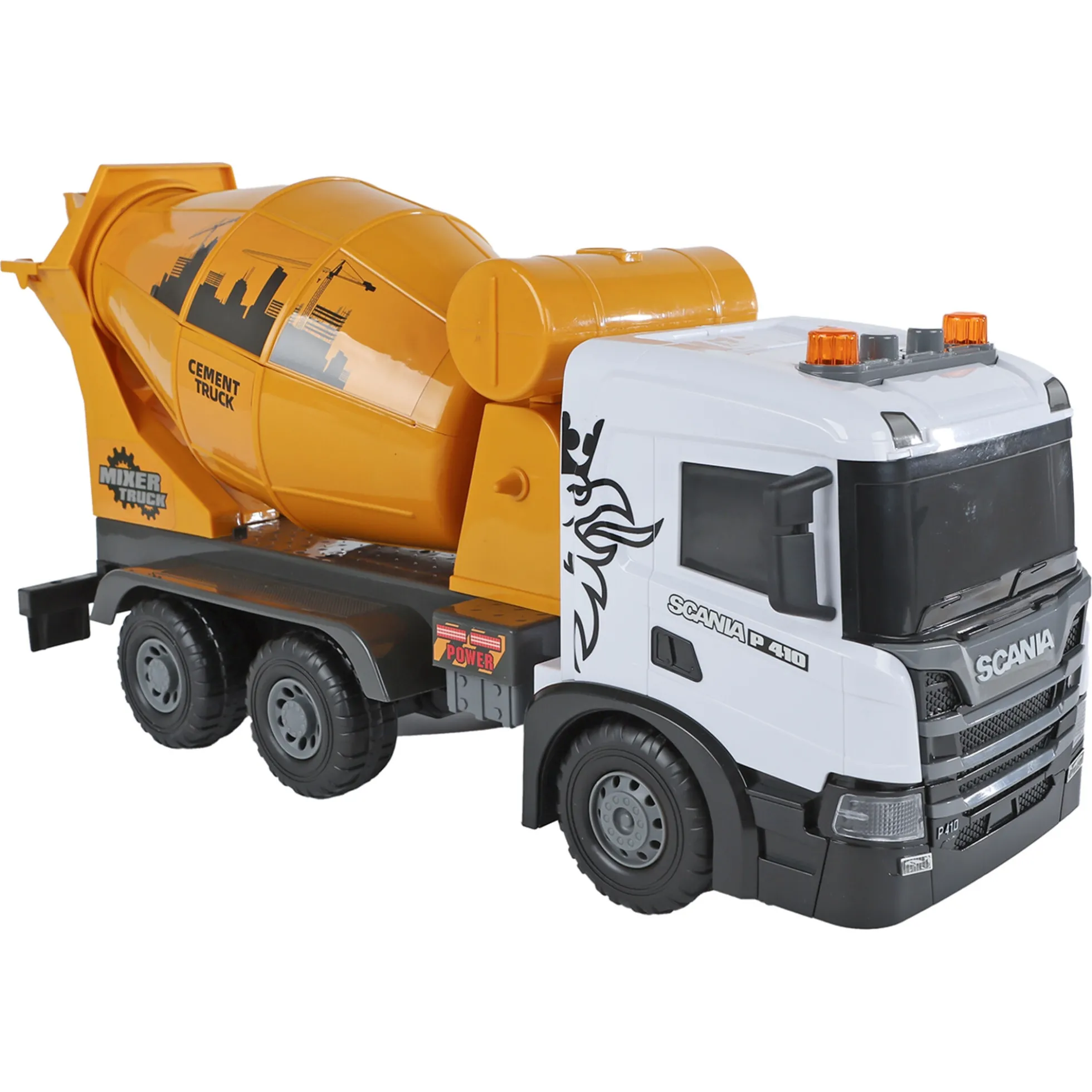 Scania legetøjsbetonblander med lys og lyd - 56 cm