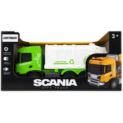 Scania skraldebil med lys og lyd - 28x10x13 cm