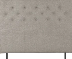 Sengegavl 140x150 cm - Sandfarvet hovedgærde med knapper - Nordstrand Home