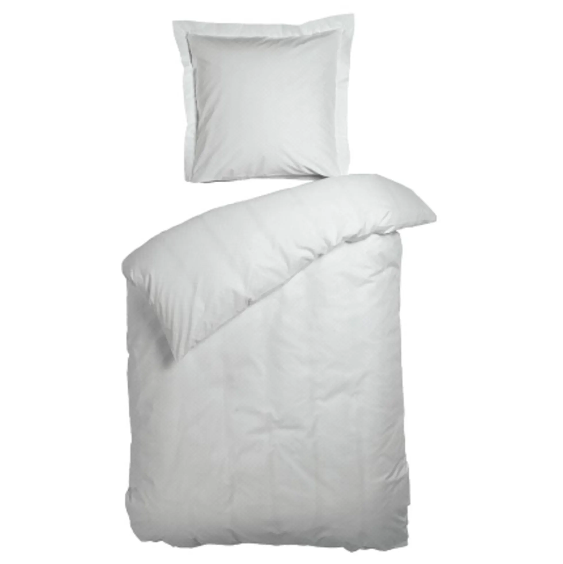 Sengetøj dobbeltdyne 200x220 cm - Opal hvidt sengetøj - 100% Bomuldssatin - Night & Day dobbelt dynebetræk
