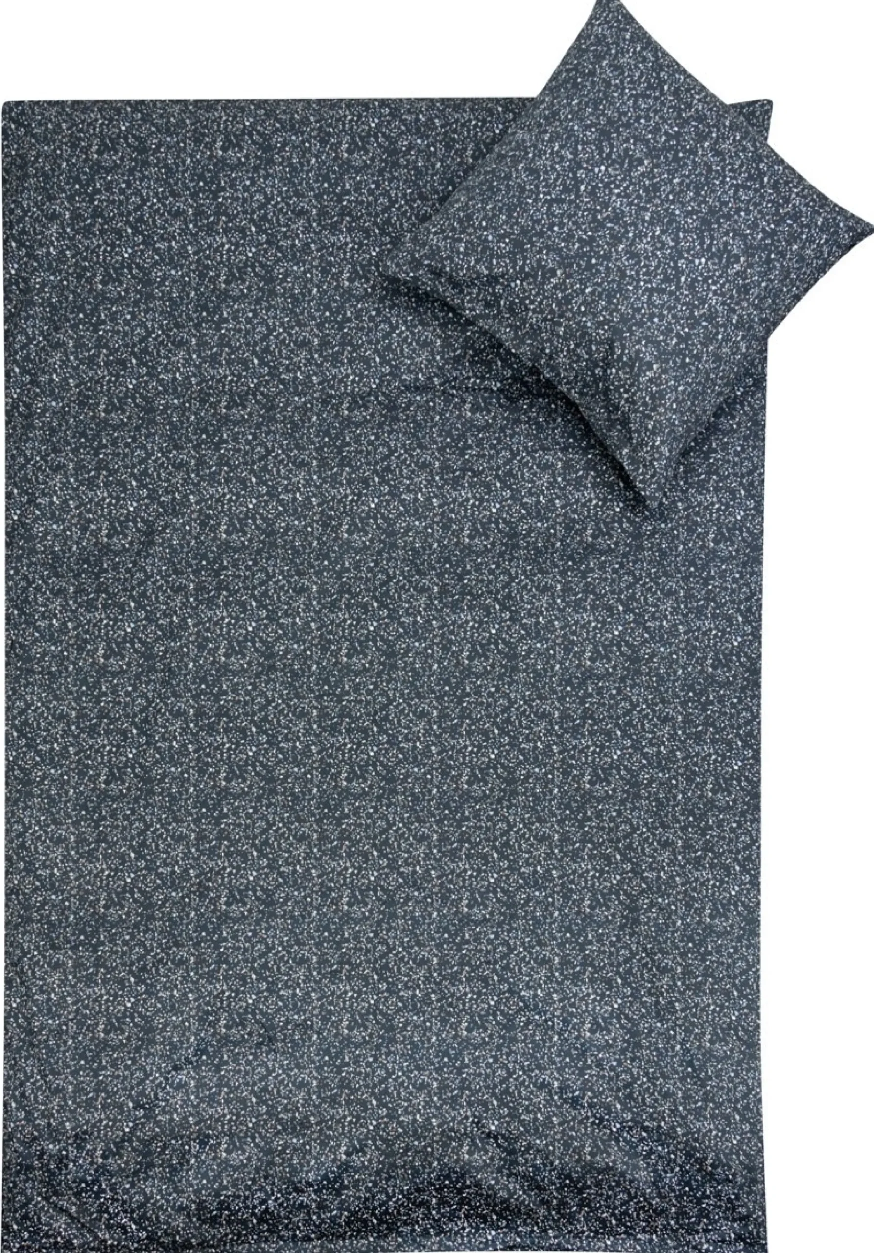 Sengetøj med marble design - 100% bomuldssatin - Junior sengetøj 100x140 cm - Mørkeblå