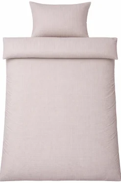 Sengetøj 140x200 cm - Bæk og Bølge - 100% bomulds krep - Sand ensfarvet