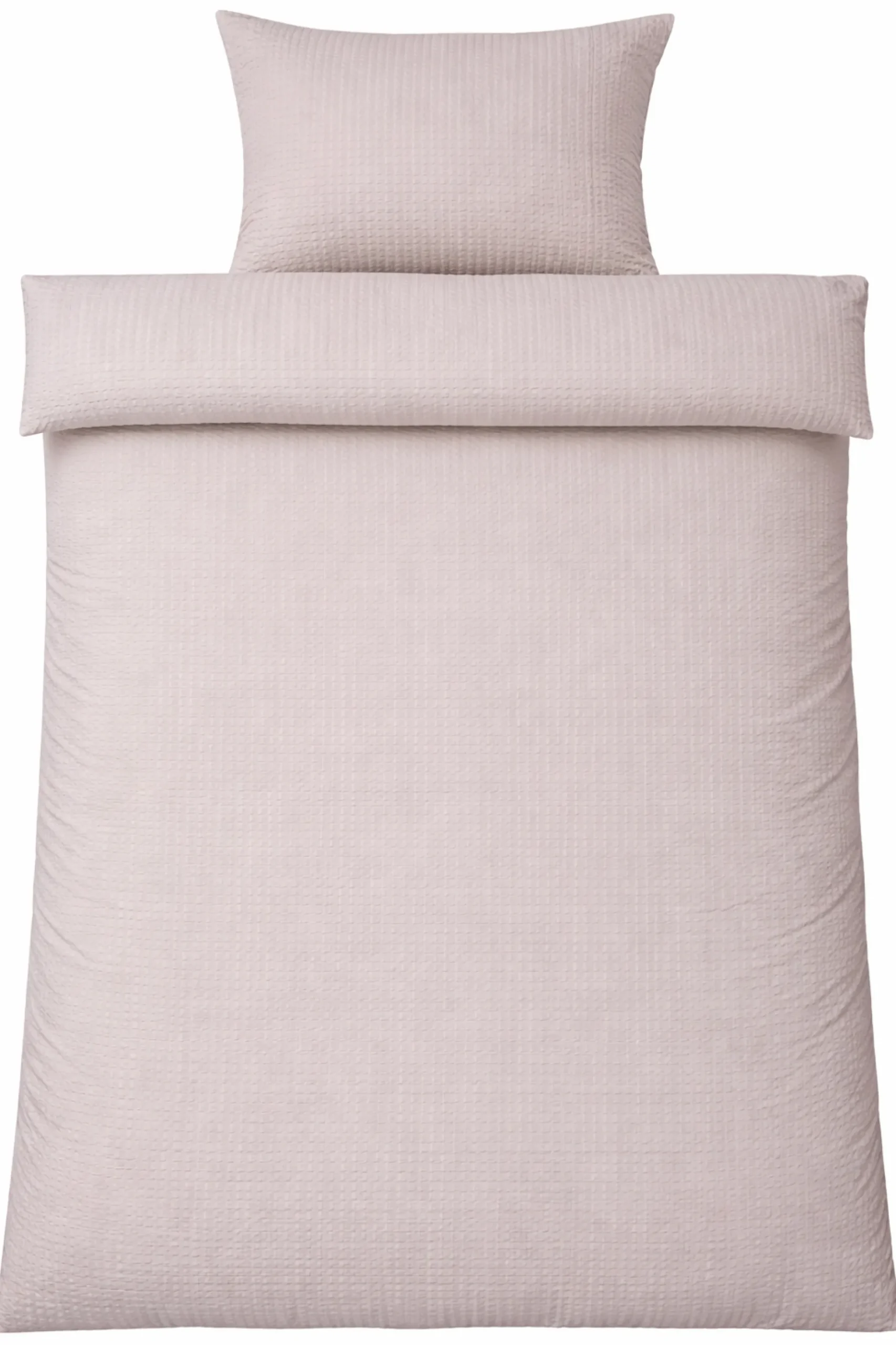 Sengetøj 140x200 cm - Bæk og Bølge - 100% bomulds krep - Sand ensfarvet