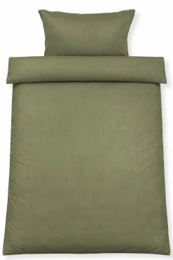 Sengetøj 140x200 cm - Bæk og bølge - Microfiber - Grøn krep
