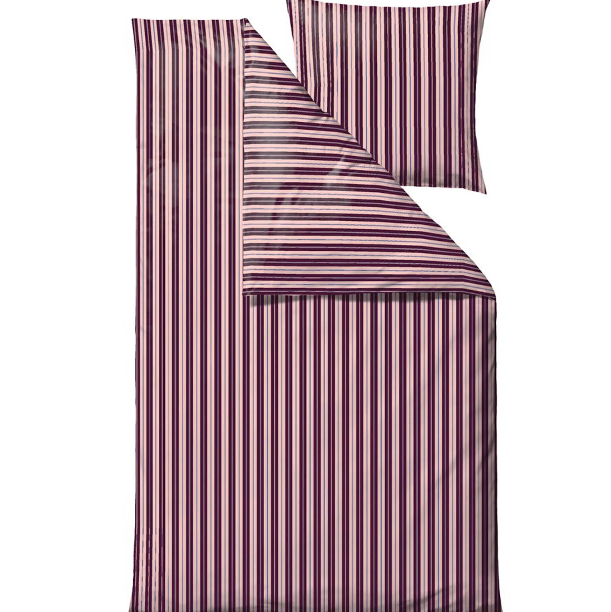 Sengetøj 140x220 cm - 100% bomuld - Södahl Flow - Lilla stribet