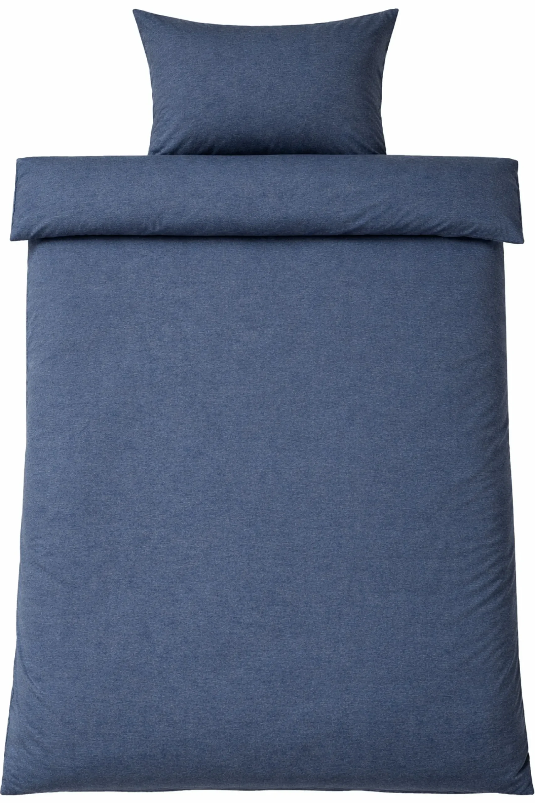 Sengetøj 150x210 cm - Bomulds flonel - Blue Melange