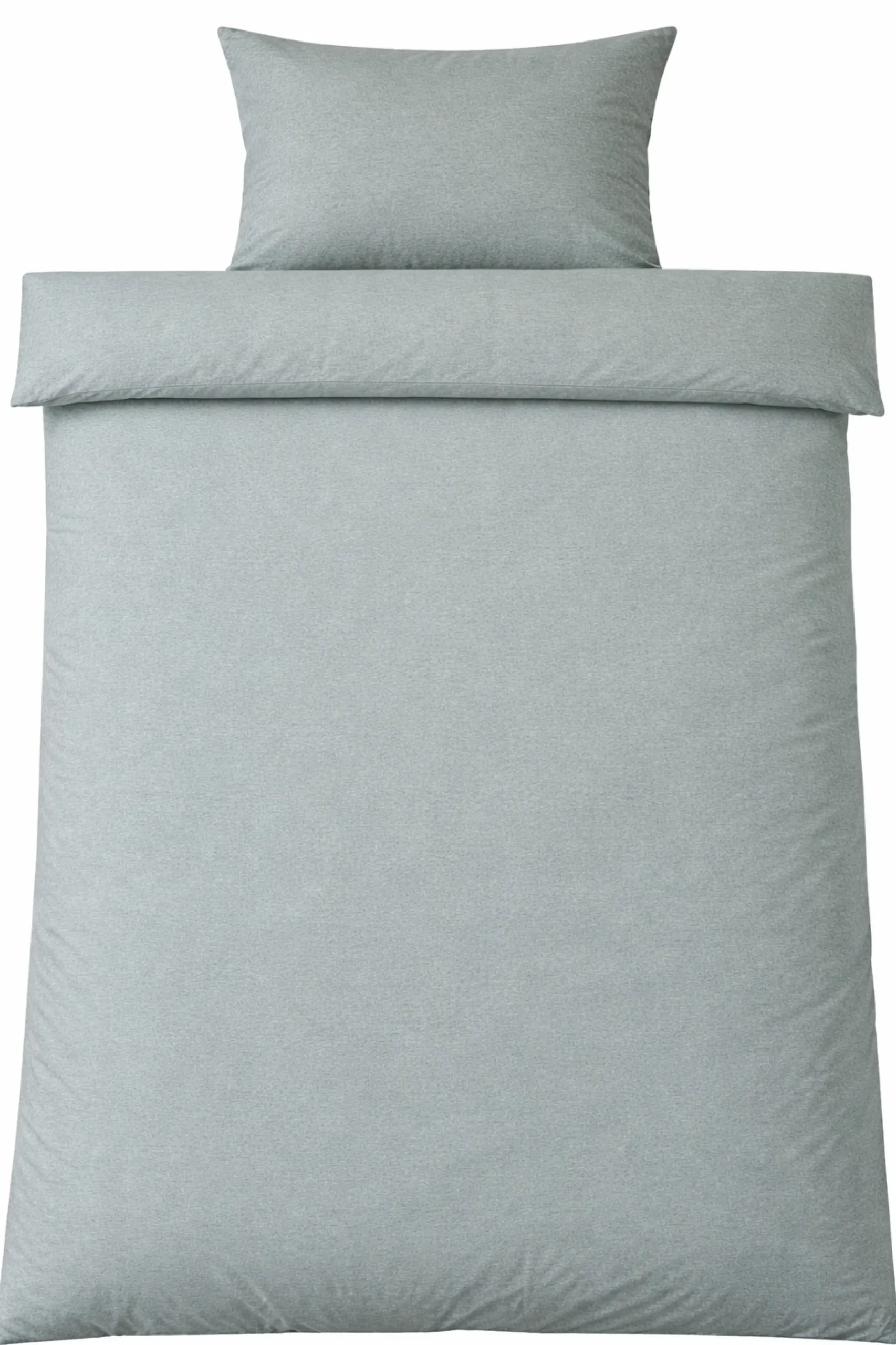 Sengetøj 150x210 cm - Bomulds flonel - Green Melange