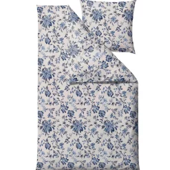Sengetøj 140x220 cm - 100% bomuldssatin - Södahl Tapestry - Blå blomster