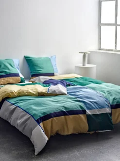Sengetøj 140x220 cm - 100% bomuldssatin - Södahl Colour Block - Grøn