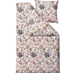 Sengetøj 140x200 cm - 100% bomuldssatin - Södahl Tapestry - Rosa blomster