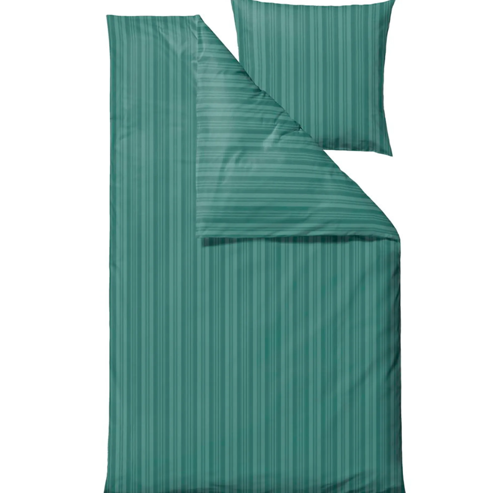Sengetøj 140x220 cm - 100% Damaskvævet bomuldssatin - Södahl Noble - Grøn
