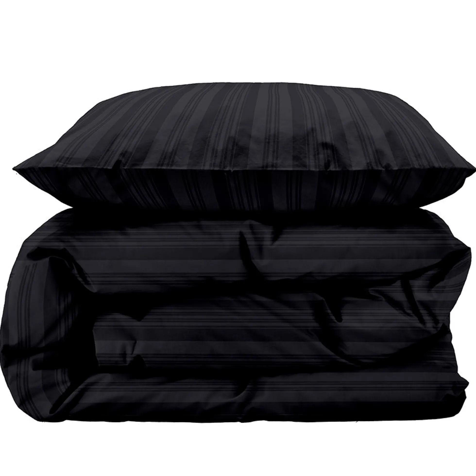 Sengetøj 140x220 cm - 100% Damaskvævet bomuldssatin - Södahl Noble - Antracitgrå