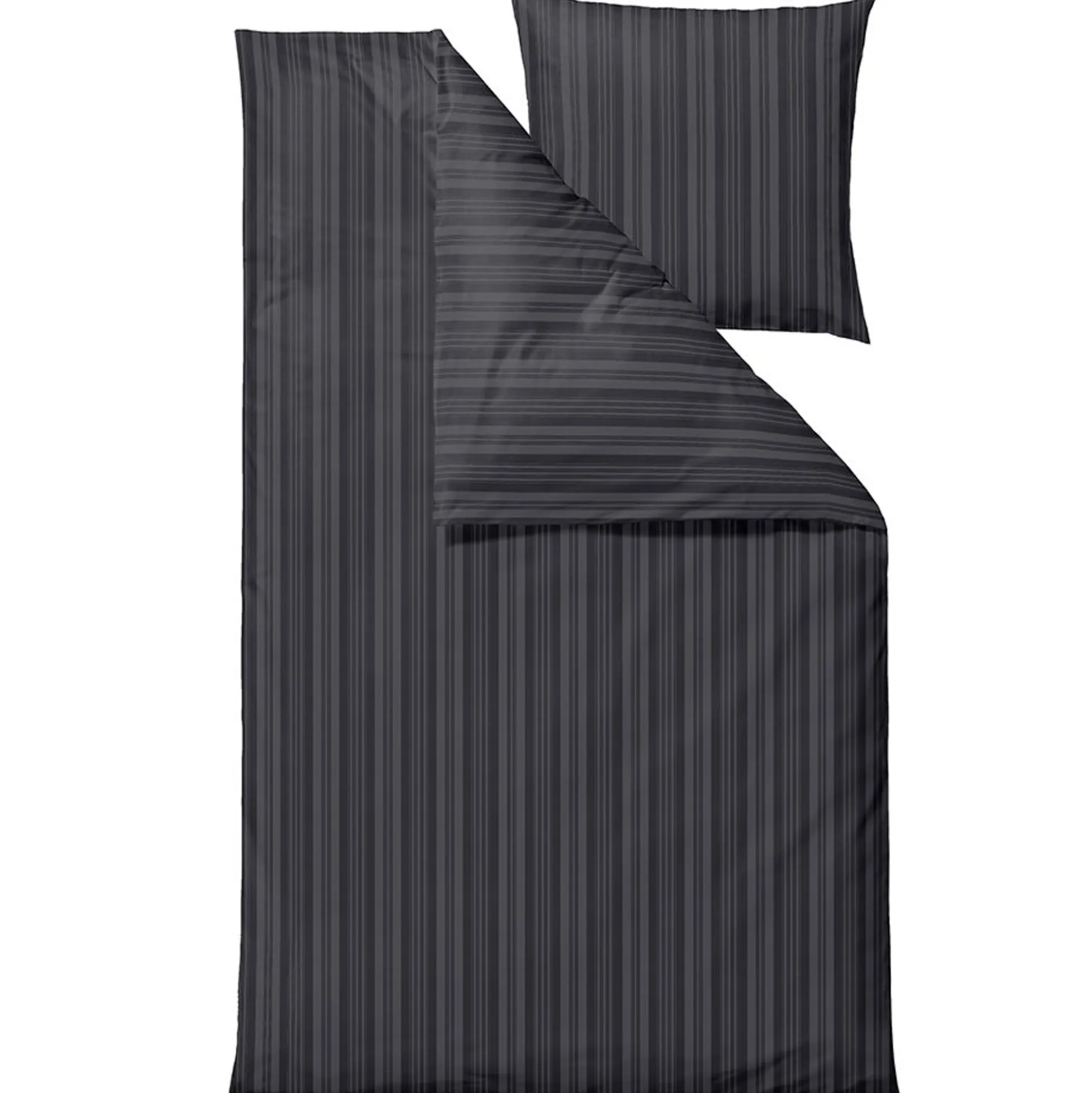 Sengetøj 140x200 cm - 100% Damaskvævet bomuldssatin - Södahl Noble - Antracitgrå