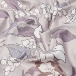 Sengetøj 140x220 cm - Microfiber - Brunt blomstret print
