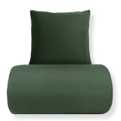 Sengetøj 140x220 cm - Microfiber - Ensfarvet mørkegrøn