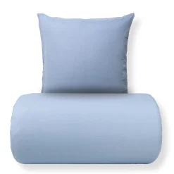 Sengetøj 140x220 cm - Microfiber - Ensfarvet lyseblå