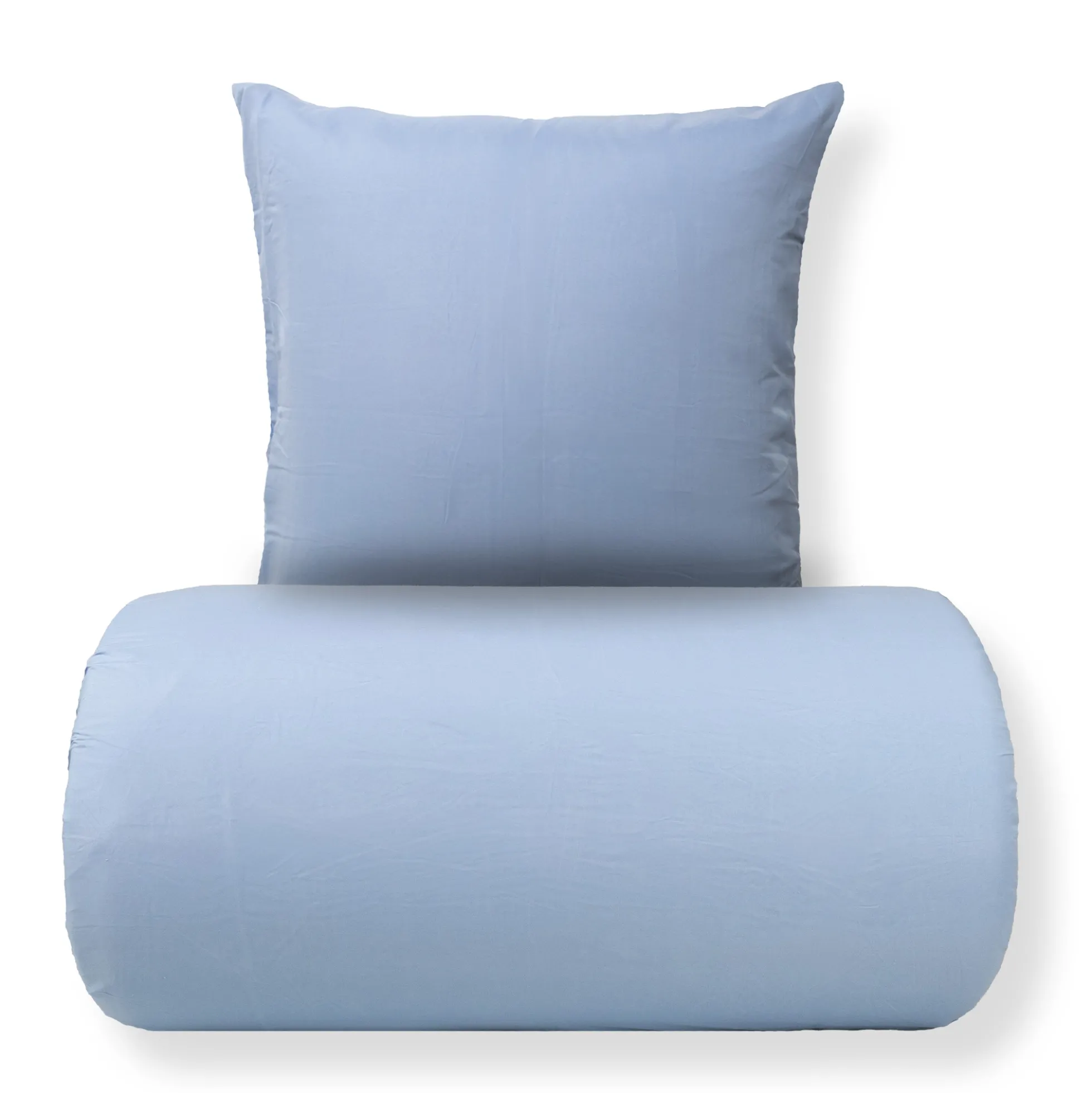 Sengetøj 140x220 cm - Microfiber - Ensfarvet lyseblå