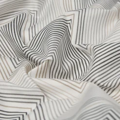 Sengetøj 140x220 cm - Microfiber - Gråt zig zag mønster