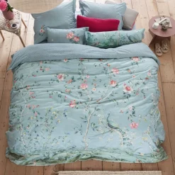 Sengetøj 200x220 cm - Okinawa blue - Vendbar dobbelt dynebetræk - 100% bomuld - Pip Studio sengetøj